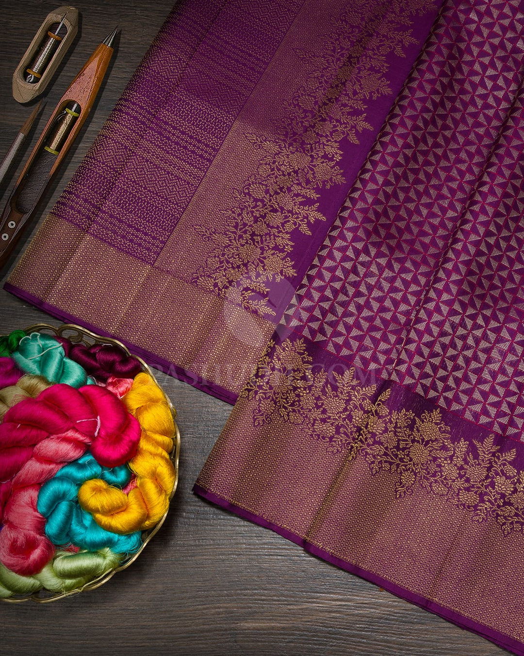 Purple Kanjivaram Silk Saree-S1790(B)