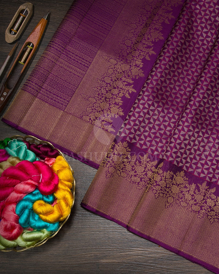Purple Kanjivaram Silk Saree-S1790(B)