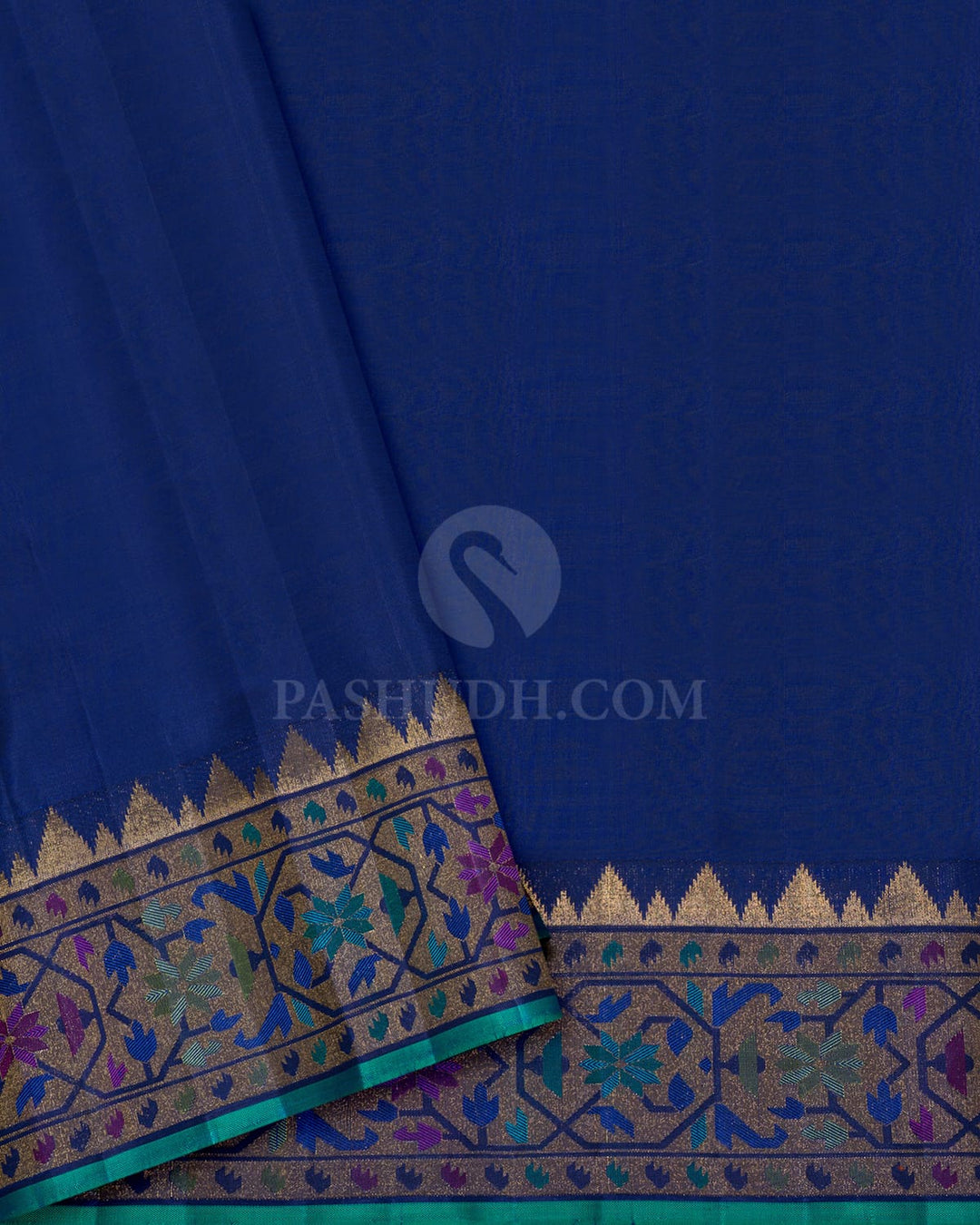 Deep Blue Paithani Kanjivaram Silk Saree-S1772(D)