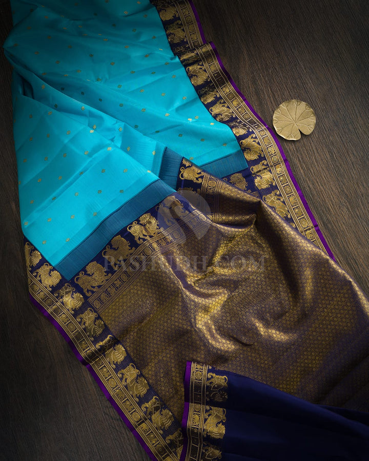 Sky Blue Kanjivaram Silk Saree-S1798(B)