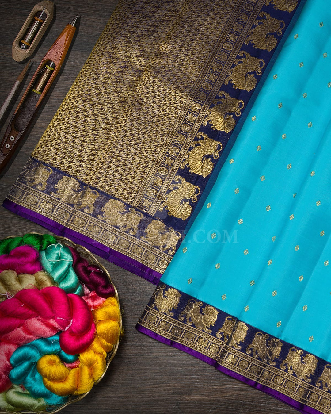 Sky Blue Kanjivaram Silk Saree-S1798(B)