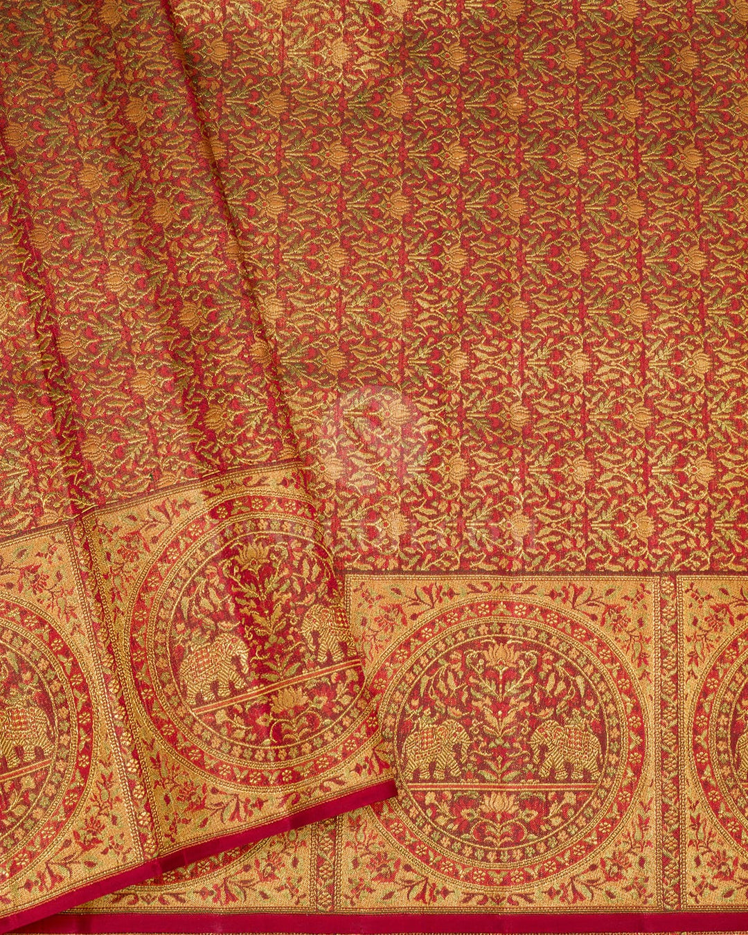 Mango Yellow Antique Border Kanjivaram Silk Saree-S1783(B)