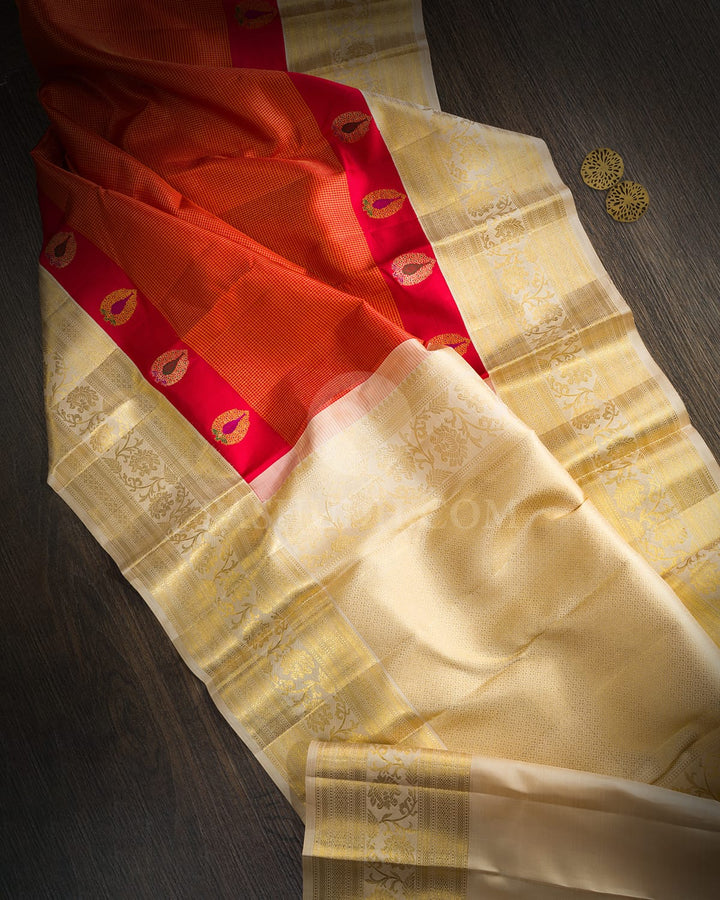 Red Meenakari Kanjivaram Silk Saree-S1806(B)