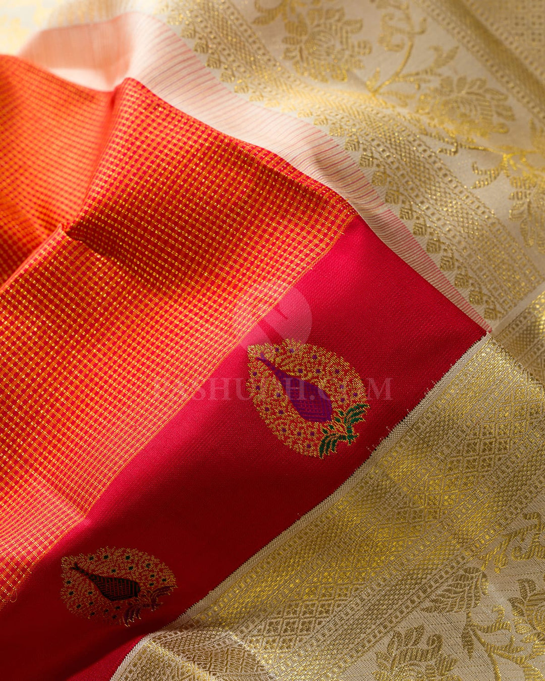 Red Meenakari Kanjivaram Silk Saree-S1806(B)