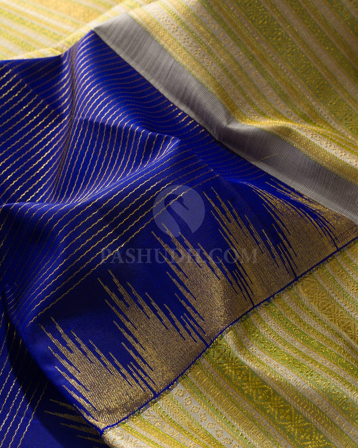 Midnight Blue Kanjivaram Silk Saree-S1828(A)