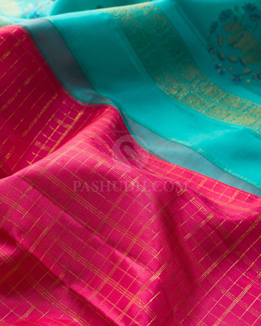 Rose Pink Pichwai Kanjivaram Silk Saree-S1826(A)