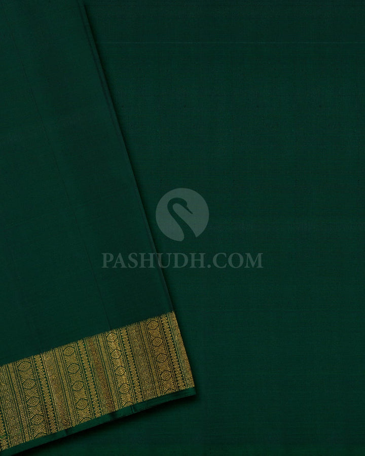 Mauve With Green Organza Kanjivaram Silk Saree-S1832(A)