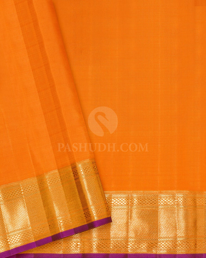 Orange Meenakari Kanjivaram Silk Saree-S1843(A)