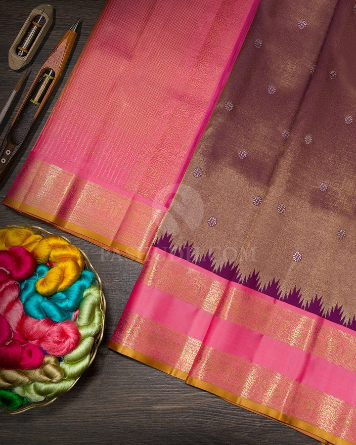 Dark Purple Traditional Kanjivaram Silk Saree-S1673(D)
