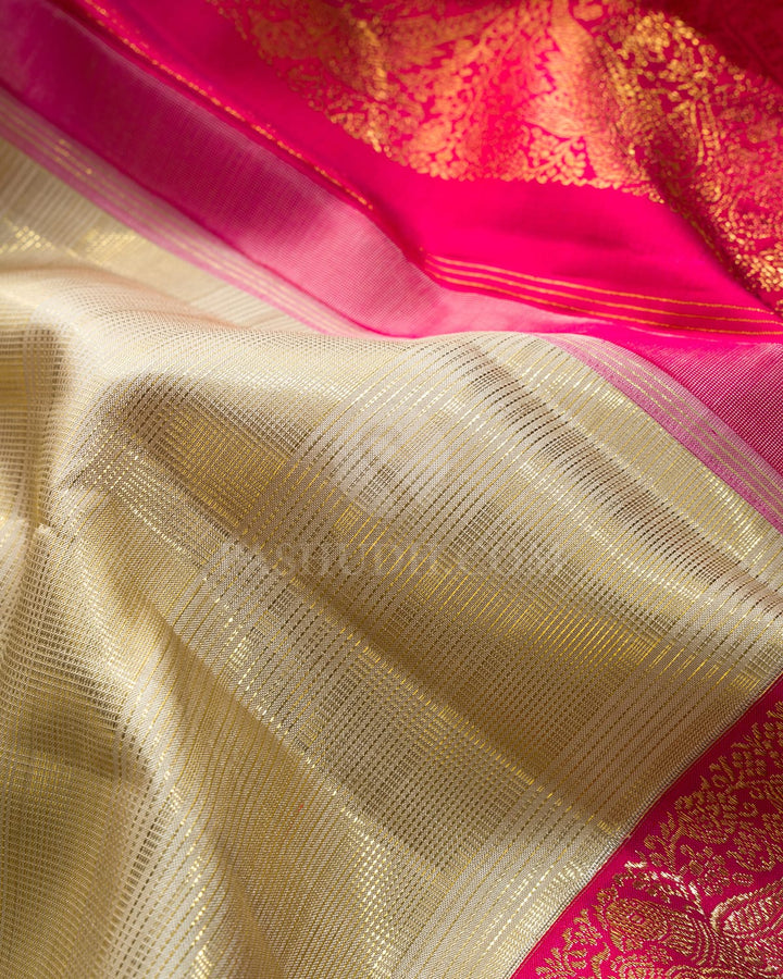 Ivory Vairaoosi Kanjivaram Silk Saree-S1519(B)