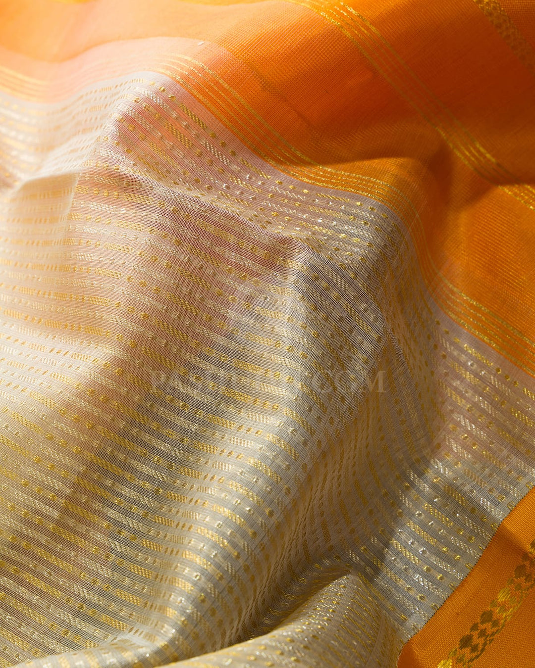 Cream Organza Kanjivaram Silk Saree-S1754(B)