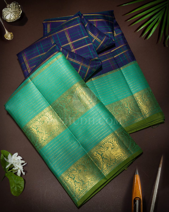 Ink Blue Traditional Kanjivaram Silk Saree-S1658(C)