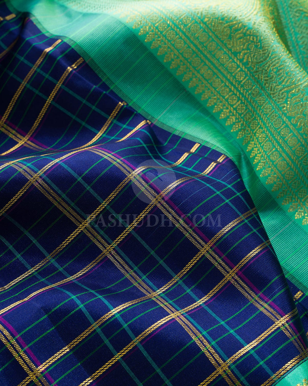 Ink Blue Traditional Kanjivaram Silk Saree-S1658(C)