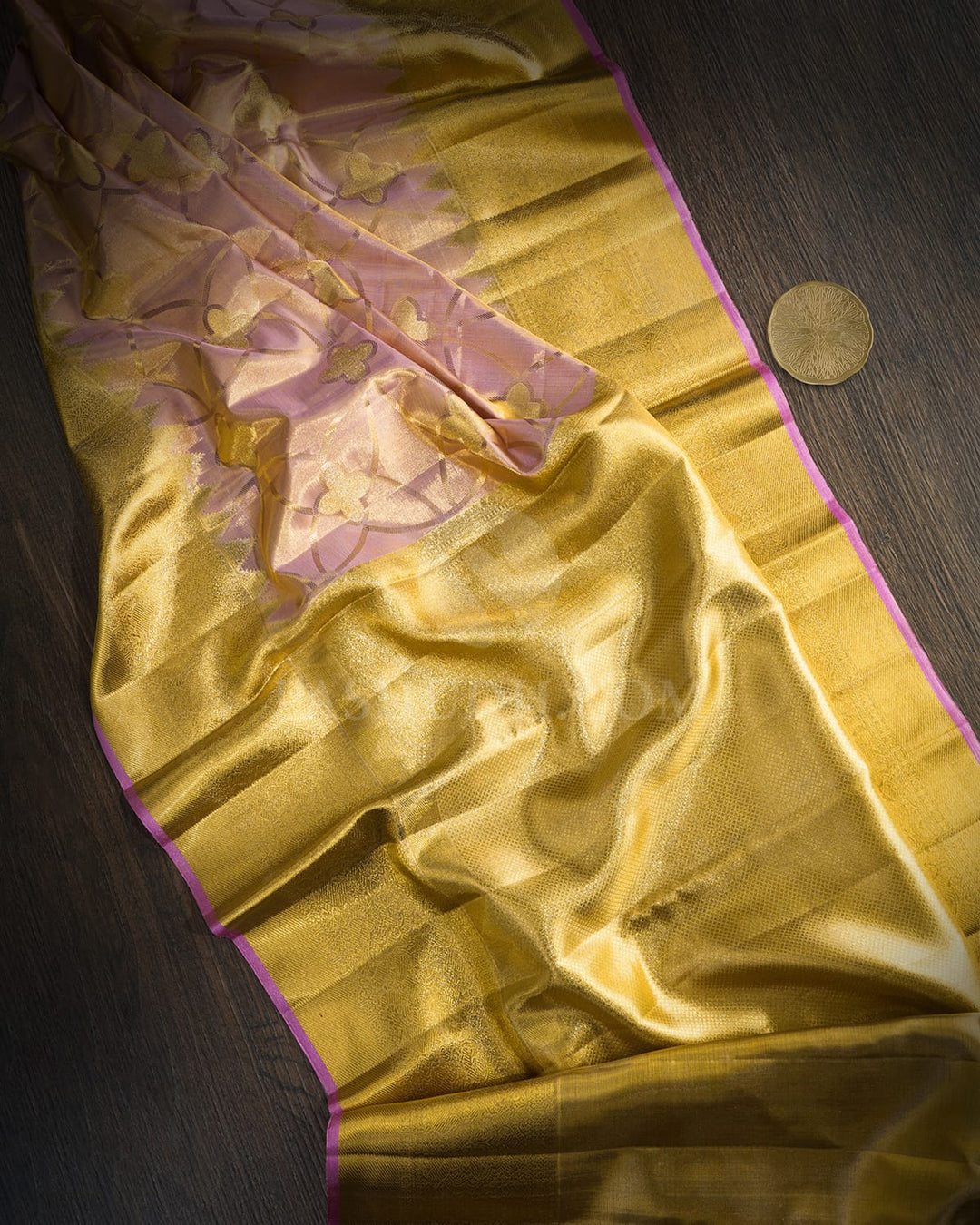 Baby Pink Tissue Kanjivaram Silk Saree-S1814(B)