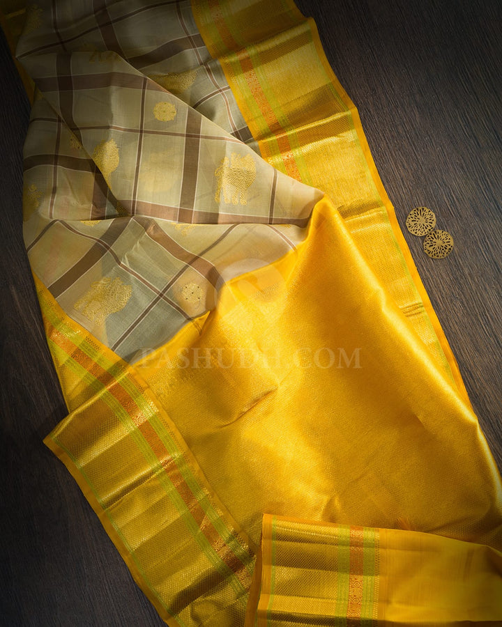 Tussar Organza Traditional Kanjivaram Silk Saree-S1837(A)