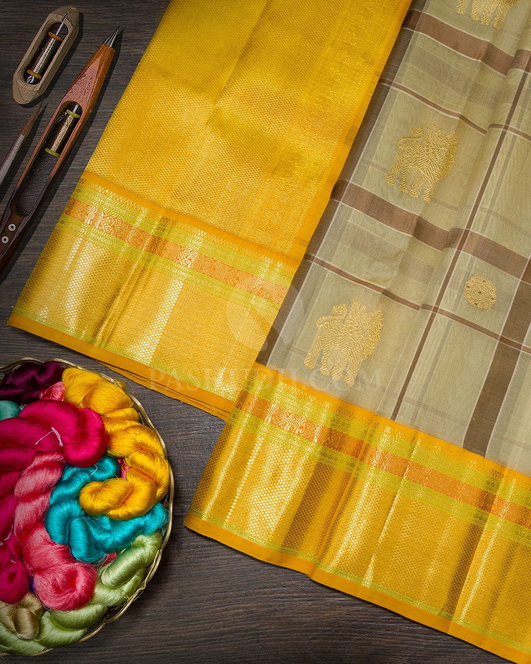 Tussar Organza Traditional Kanjivaram Silk Saree-S1837(A)