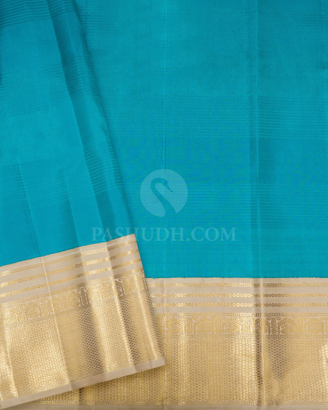 Dual Shaded Cream And Tussar Organza Kanjivaram Silk Saree-S1827(A)