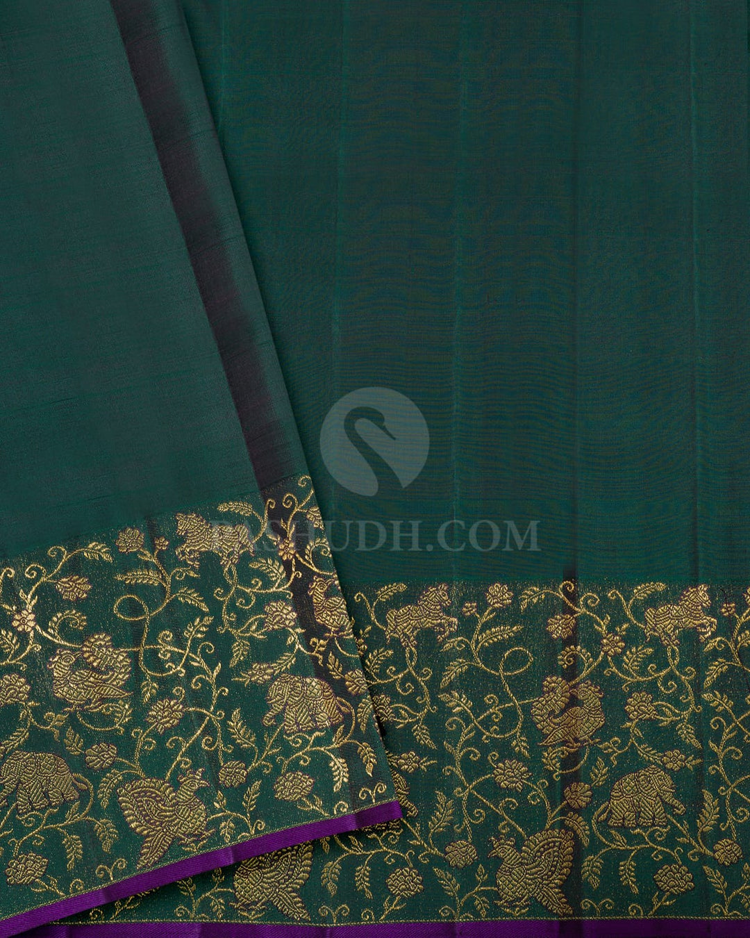 Multicolored Vanasingaram Border Kanjivaram Silk Saree-S1836(A)