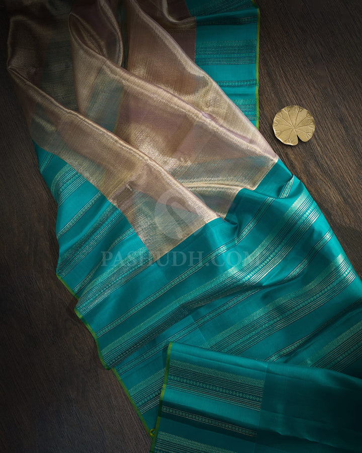 Lilac Organza Shimmer Kanjivaram Silk Saree-S1689(B)