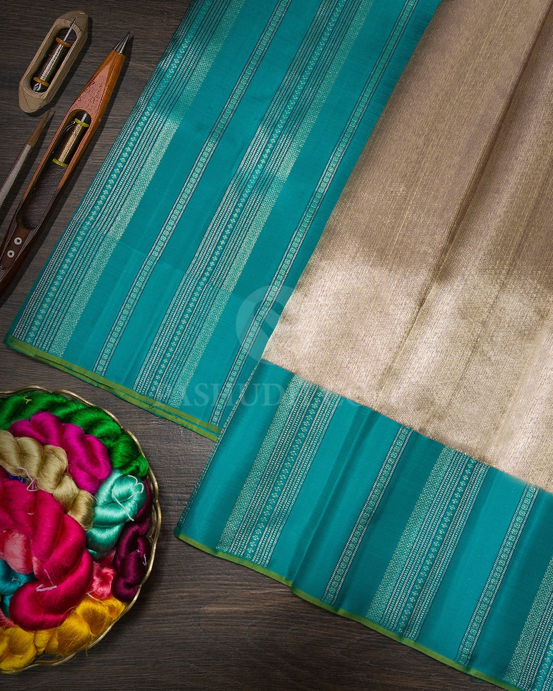 Lilac Organza Shimmer Kanjivaram Silk Saree-S1689(B)