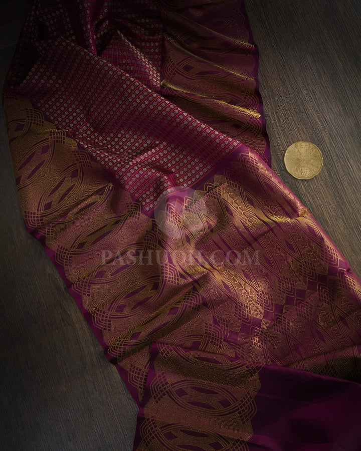 Wine Kanjivaram Silk Saree-S1749(C)