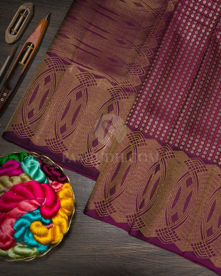Wine Kanjivaram Silk Saree-S1749(C)