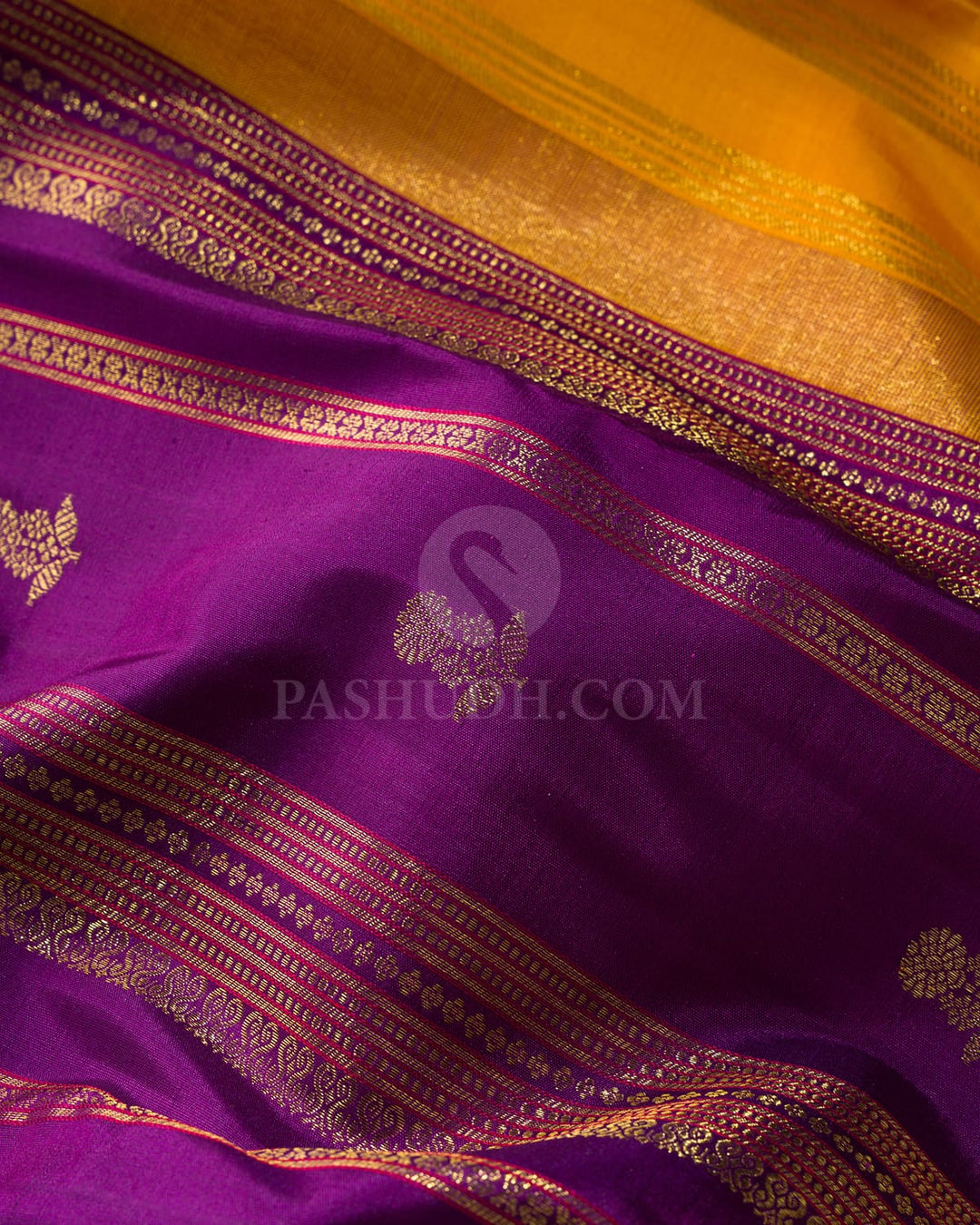 Dark Purple Kanjivaram Silk Saree-S1333(G)