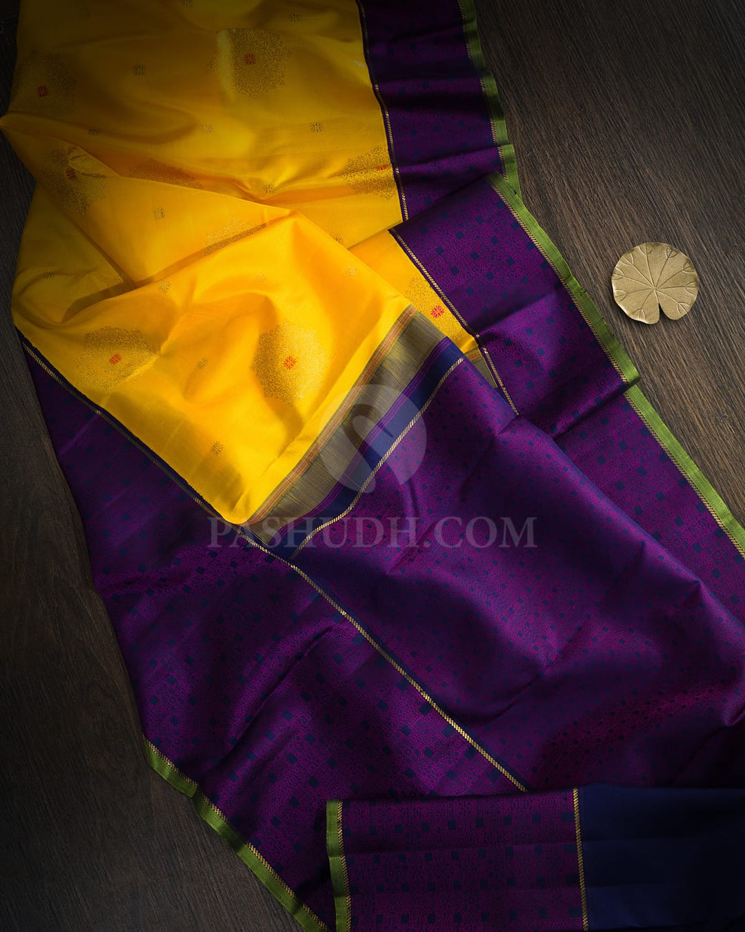 Mango Yellow Kanjivaram Silk Saree-S1846(A)