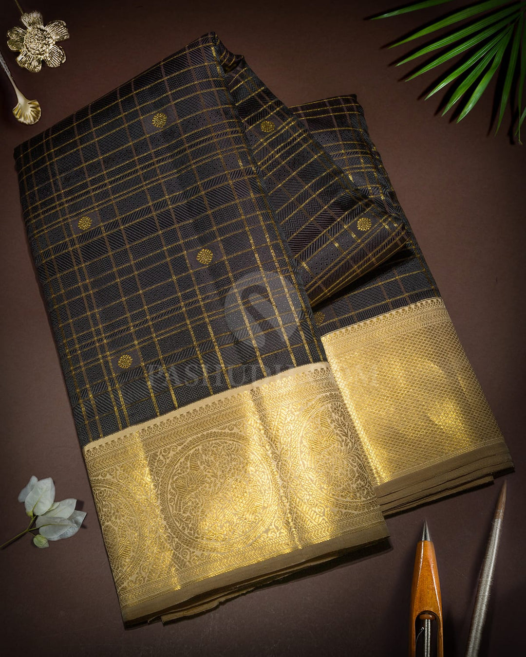 Black Traditional Kanjivaram Silk Saree-S1842(A)