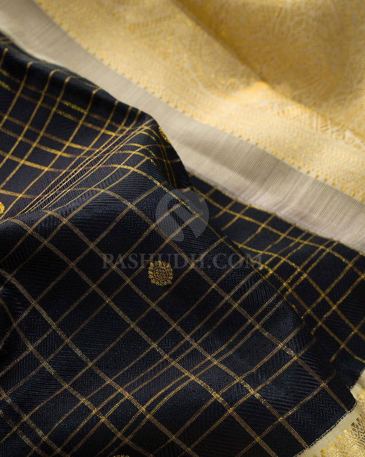 Black Traditional Kanjivaram Silk Saree-S1842(A)