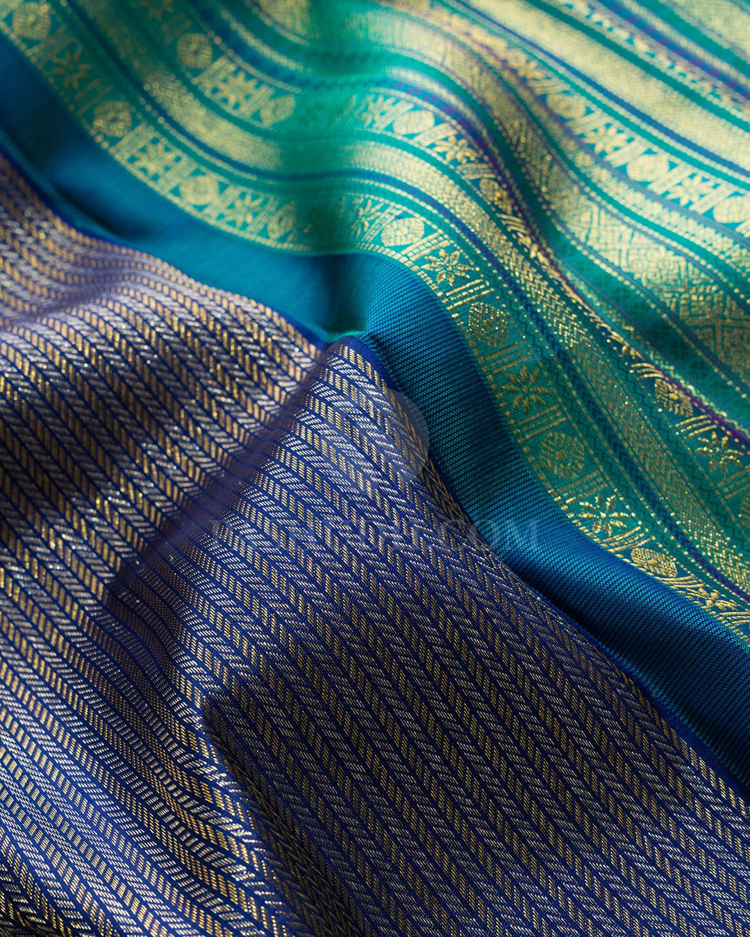 Ink Blue Traditional Kanjivaram Silk Saree-S1062(S)