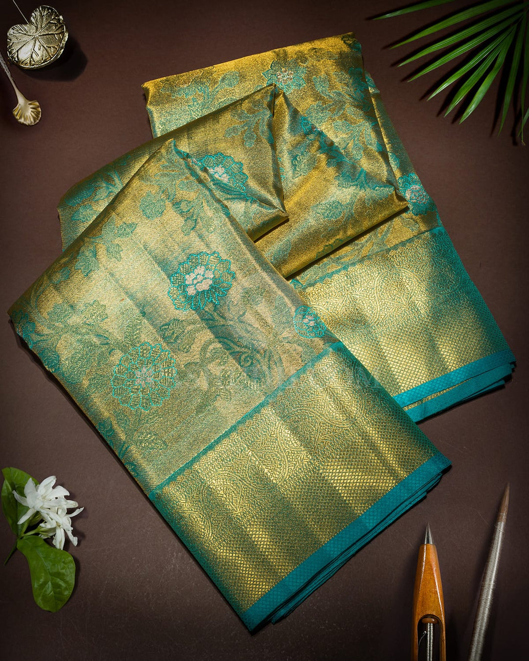 Green Tissue Kanjivaram Silk Saree-S1817(B)