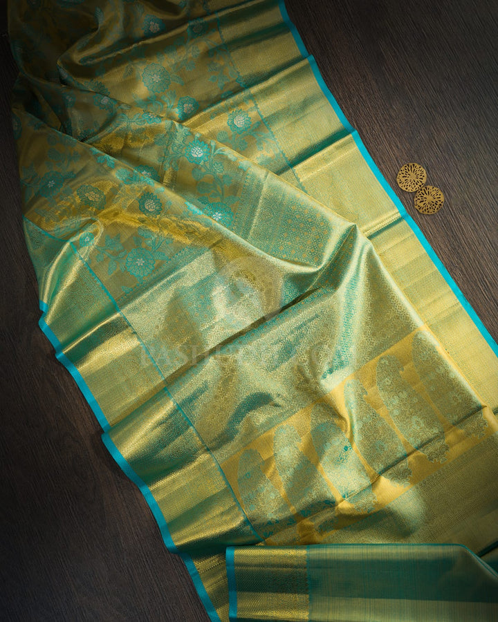 Green Tissue Kanjivaram Silk Saree-S1817(B)