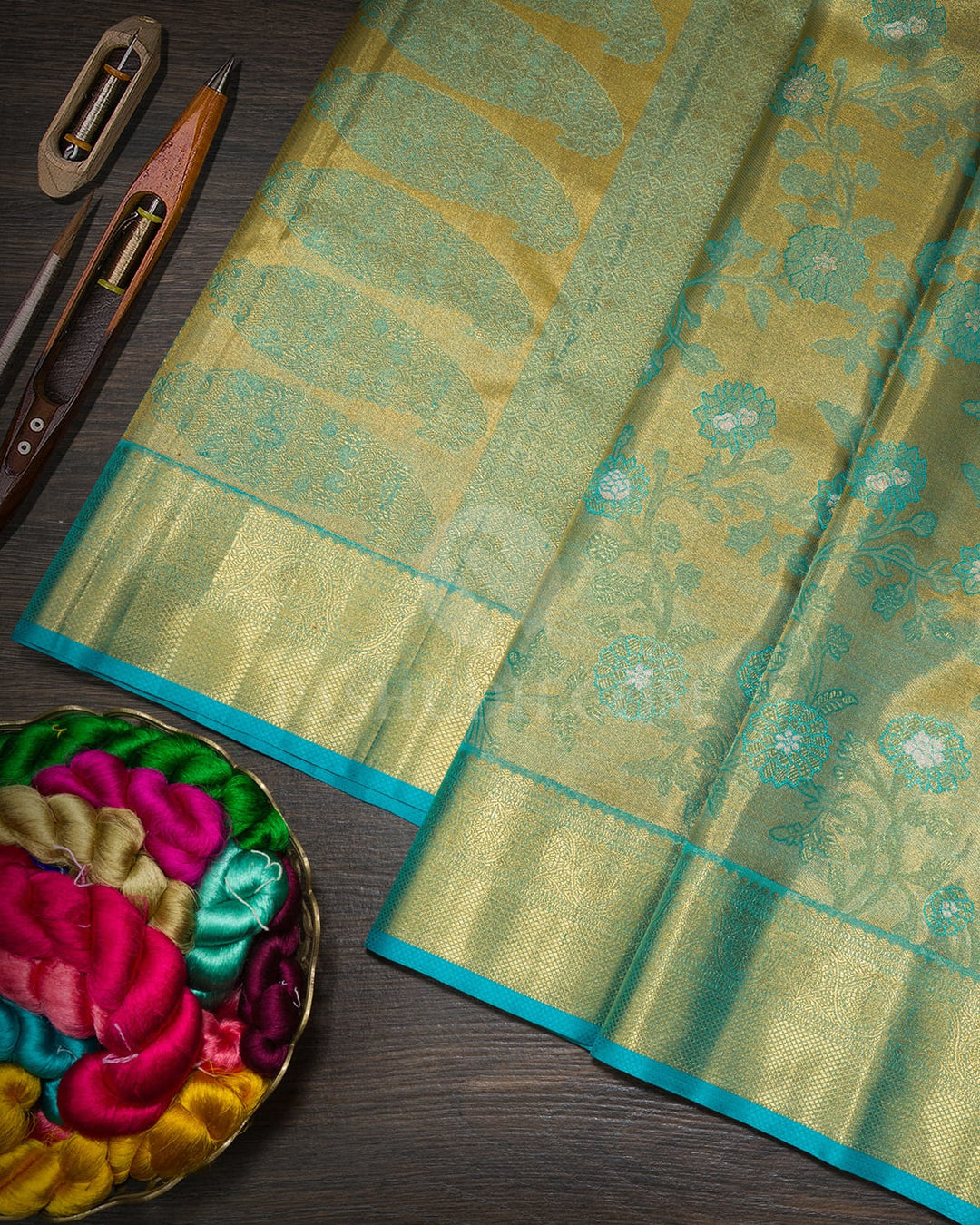 Green Tissue Kanjivaram Silk Saree-S1817(B)