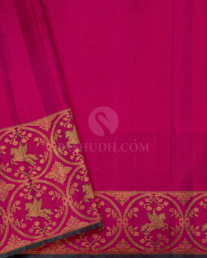 Reddish Pink Meenakari Kanjivaram Silk Saree-S1824(A)