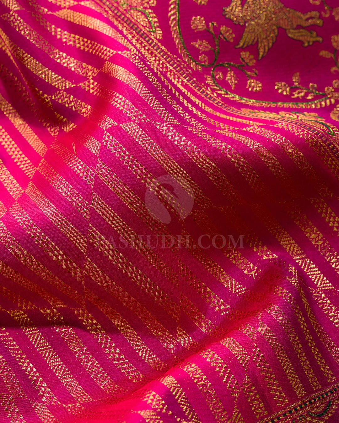 Reddish Pink Meenakari Kanjivaram Silk Saree-S1824(A)