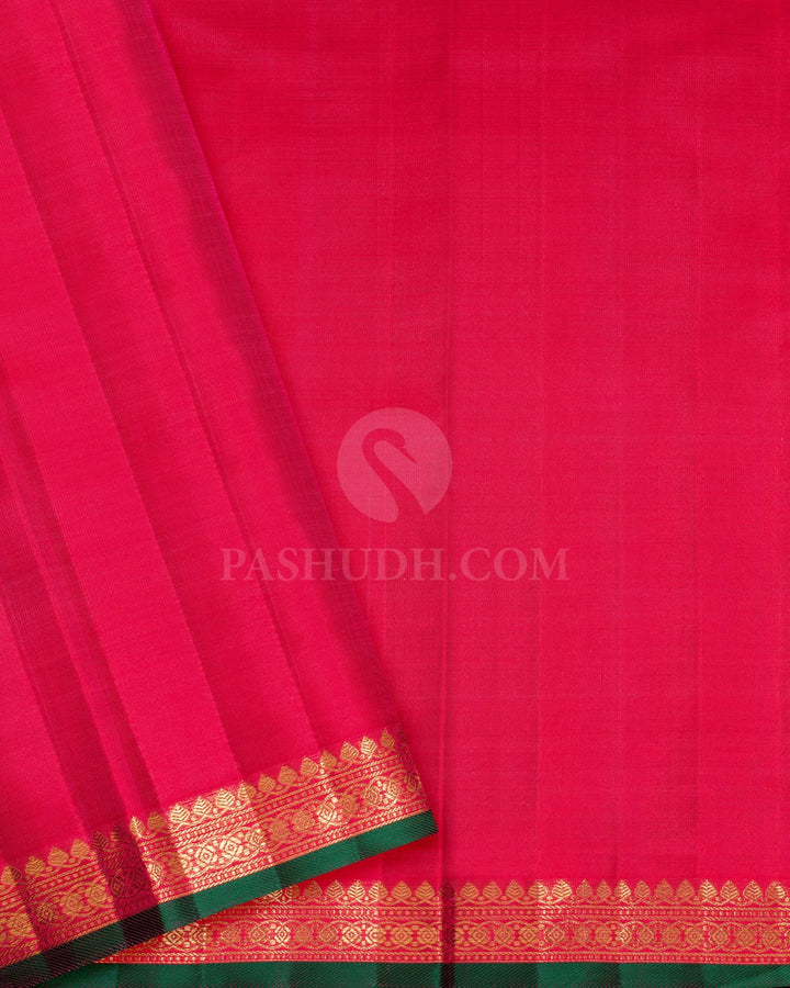 Dual Shaded Pink Paithani Pure Zari Kanjivaram Silk Saree-P234(A)