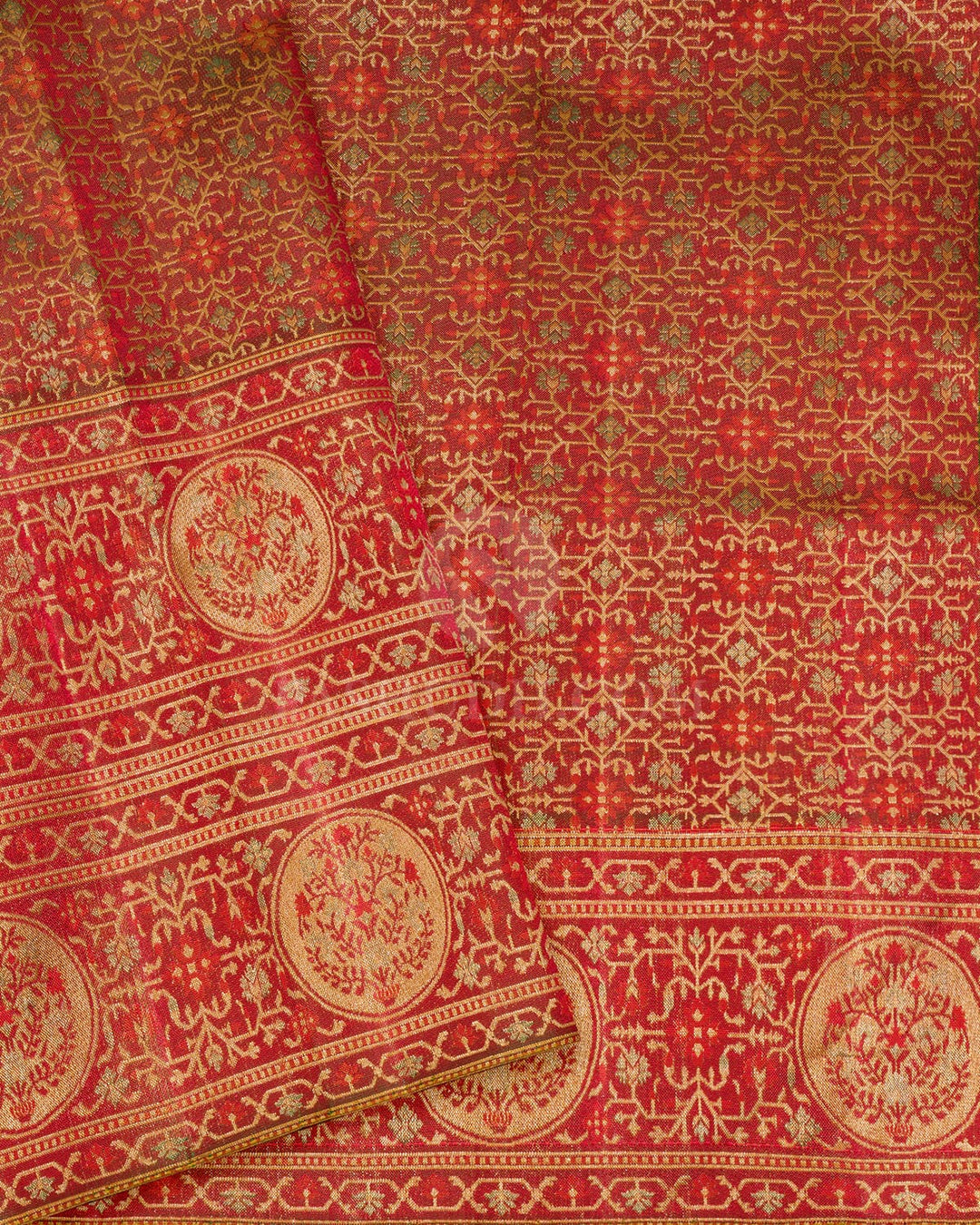 Turmeric Yellow Antique Border Kanjivaram Silk Saree-S1803(B)
