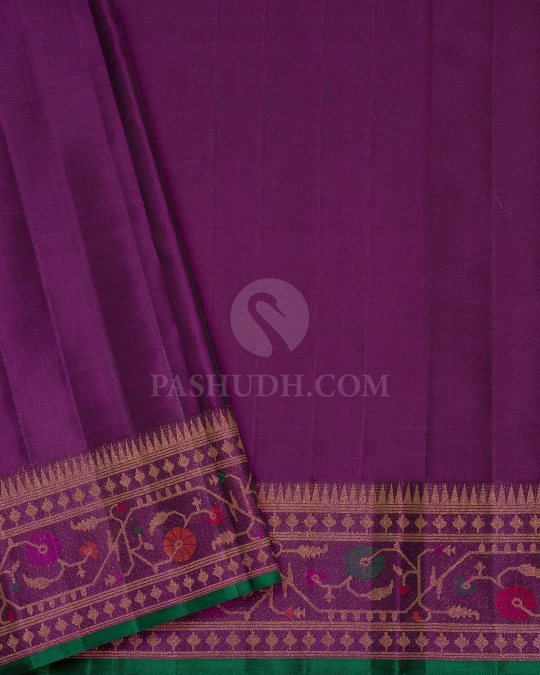 Lavender Paithani Border Kanjivaram Silk Saree-S1835(A)
