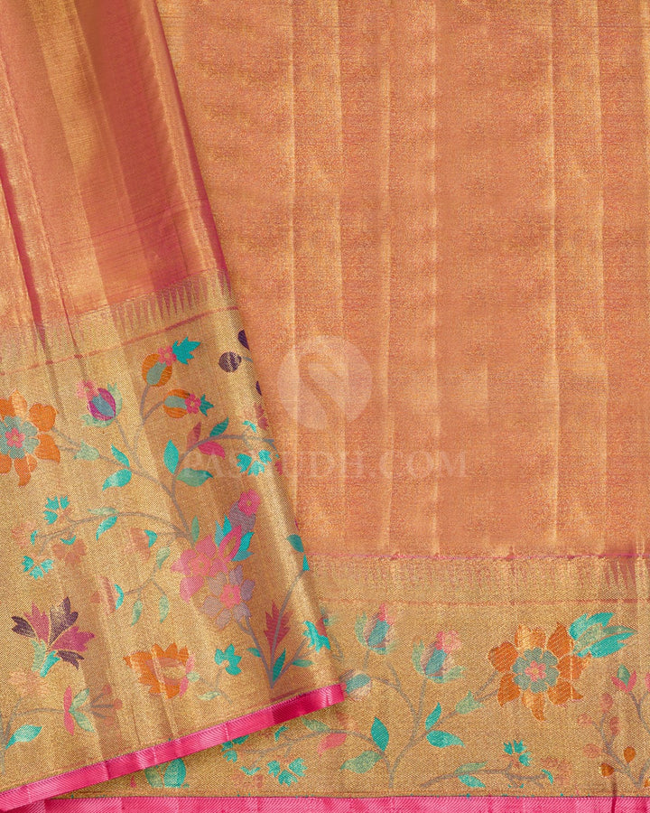 Sapphire Green Tissue Kanjivaram Silk Saree-S1822(B)