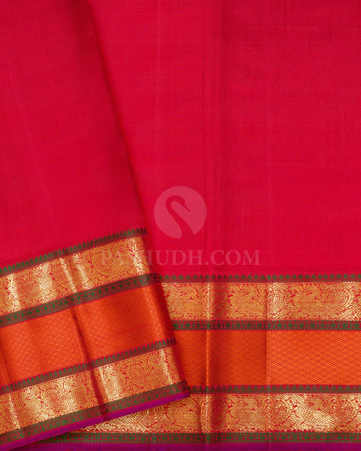 Deep Purple Organza Kanjivaram Silk Saree-S1257(B)