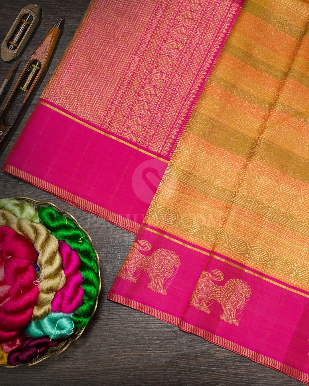 Multicolored Traditional Kanjivaram Silk Saree-S1831(A)