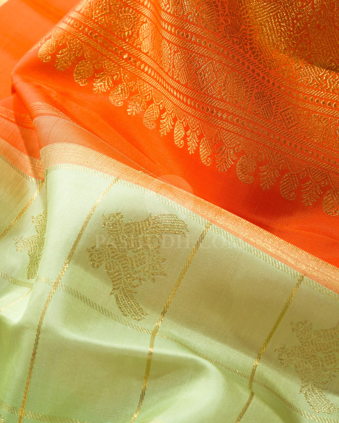Pastel Green Traditional Kanjivaram Silk Saree-SP462