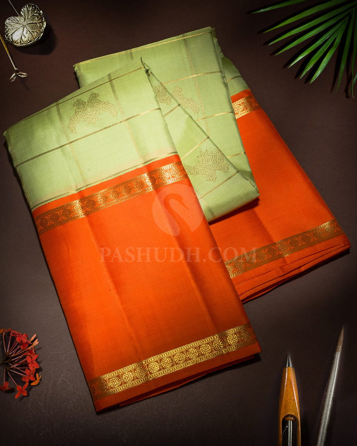 Pastel Green Traditional Kanjivaram Silk Saree-SP462