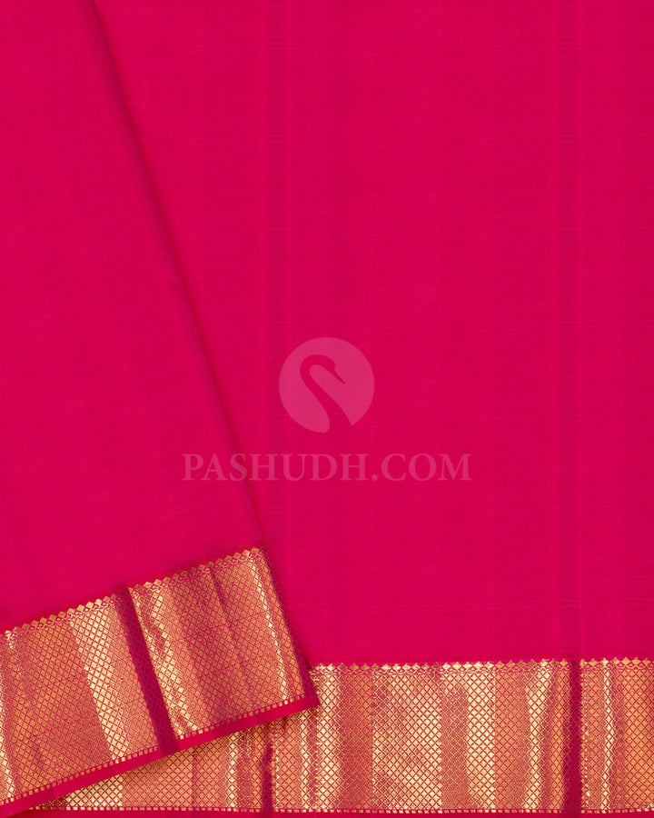 Dual Shaded Reddish Pink Pure Zari Kanjivaram Silk Saree-P236(A)