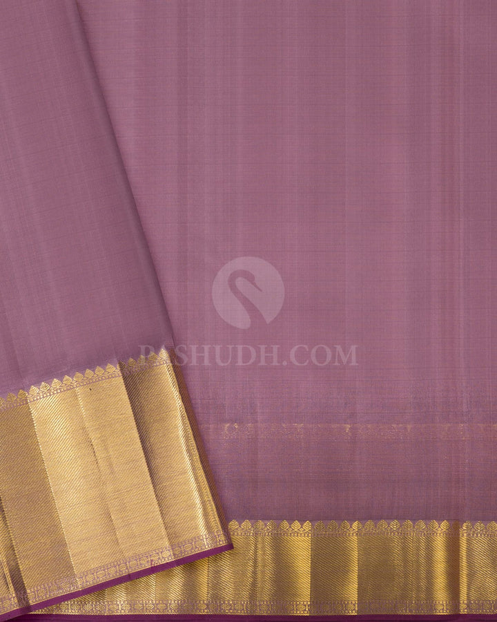 Mauve Organza Shimmer Kanjivaram Silk Saree-S1096(H)