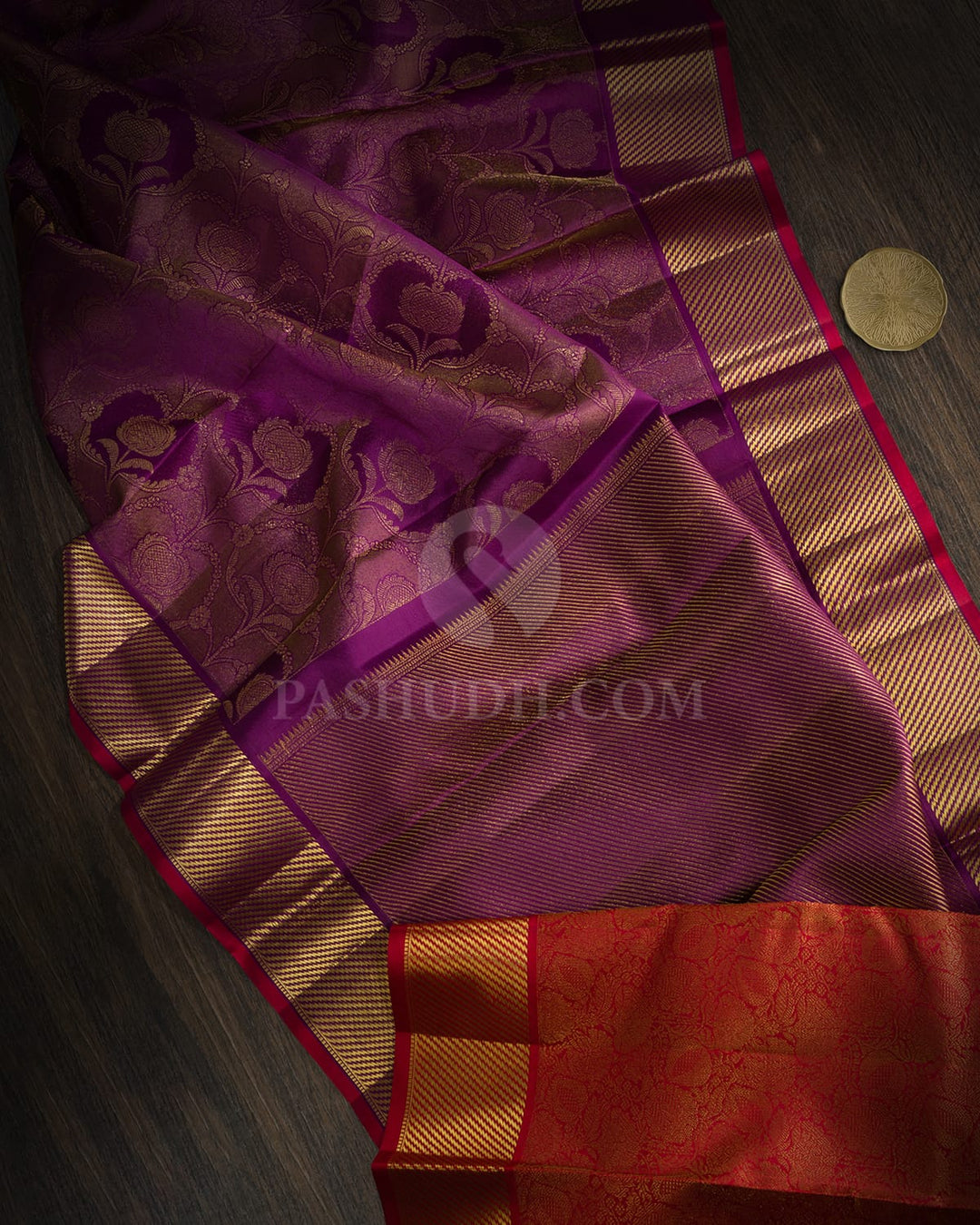 Violet Kanjivaram Silk Saree-DJ472(A)