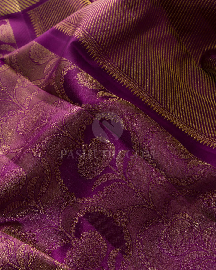Violet Kanjivaram Silk Saree-DJ472(A)