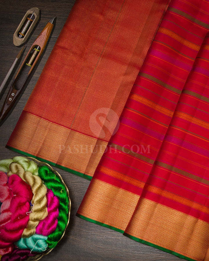 Red Kanjivaram Silk Saree-DJ476(A)