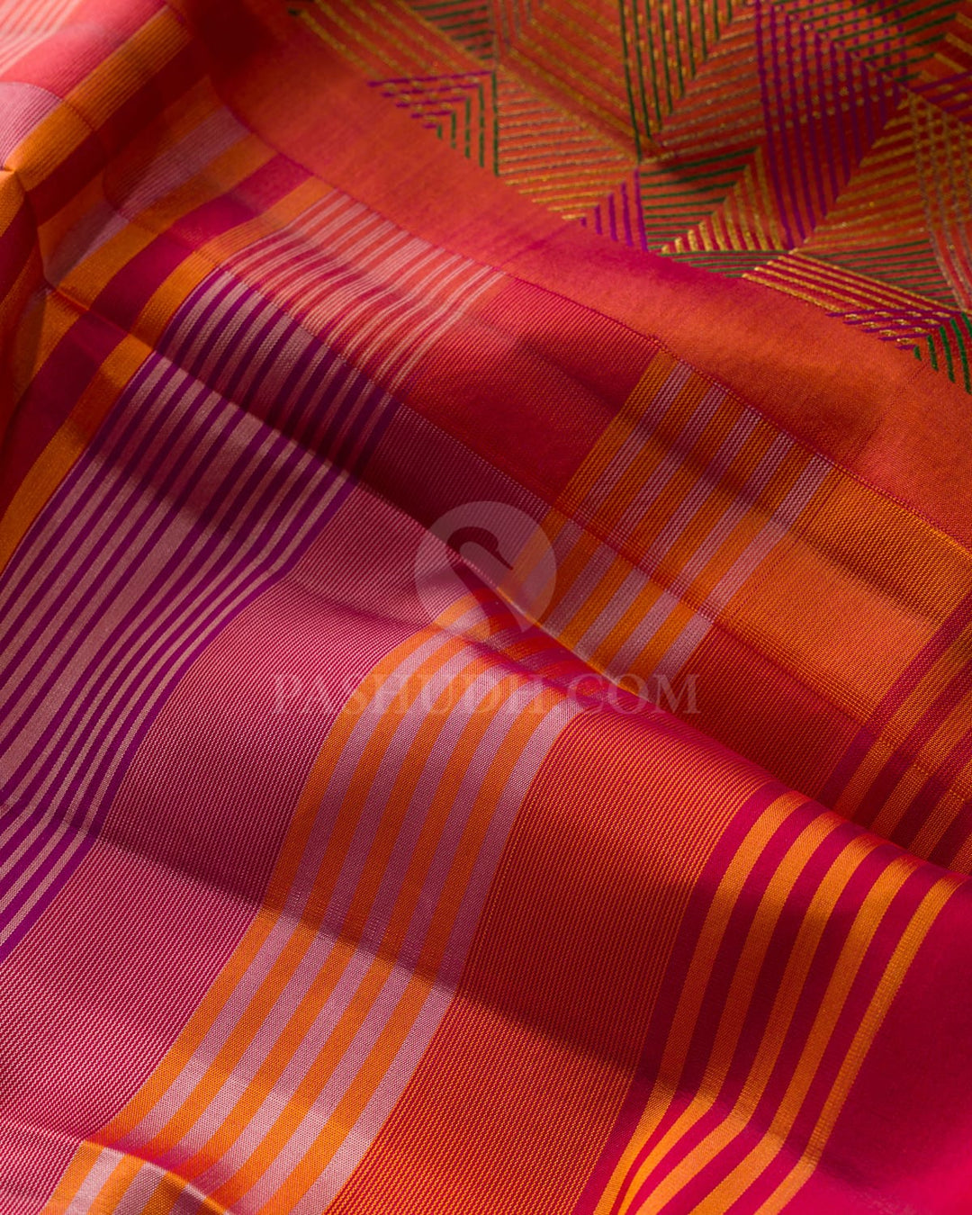 Shades of Red Kanjivaram Silk Saree-DJ473(B)